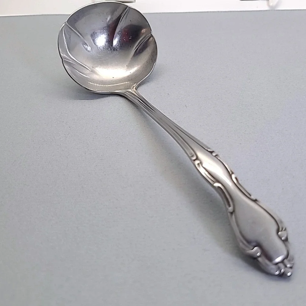Vintage Northland Gravy Ladle Stainless Steel Silver Scroll Shell‎ Bowl Japan